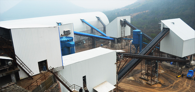 滎陽大雁石料廠時(shí)產(chǎn)700噸砂石骨料生產(chǎn)線