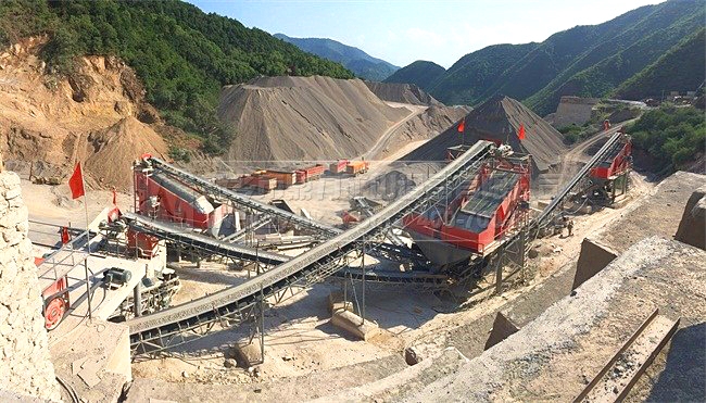 砂石生產(chǎn)線現(xiàn)場(chǎng)