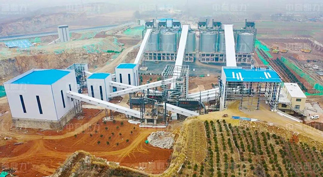 時產(chǎn)1000噸石子生產(chǎn)線建設(shè)中